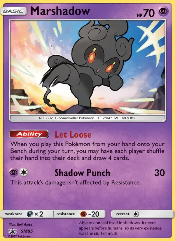 Marshadow SM85 SM Black Star Promos Pokémon card