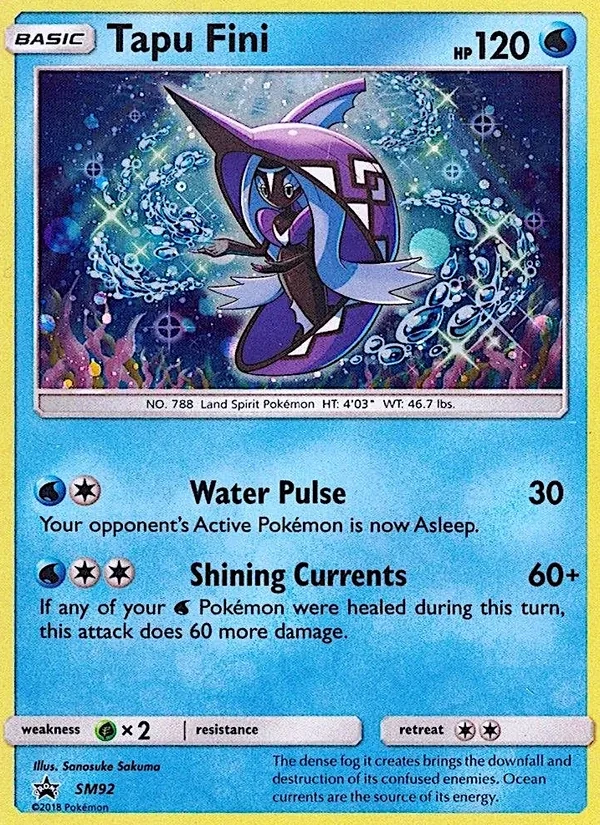 Carte Pokémon Tapu Fini SM92 SM Black Star Promos