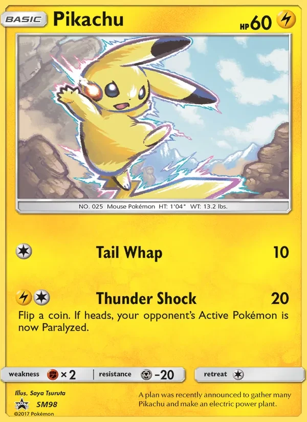Pikachu SM98 SM Black Star Promos Pokémon card