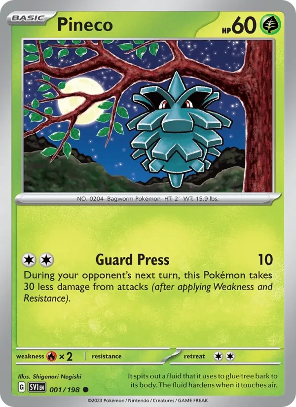 Pineco 001/198 Scarlet & Violet Pokémon card