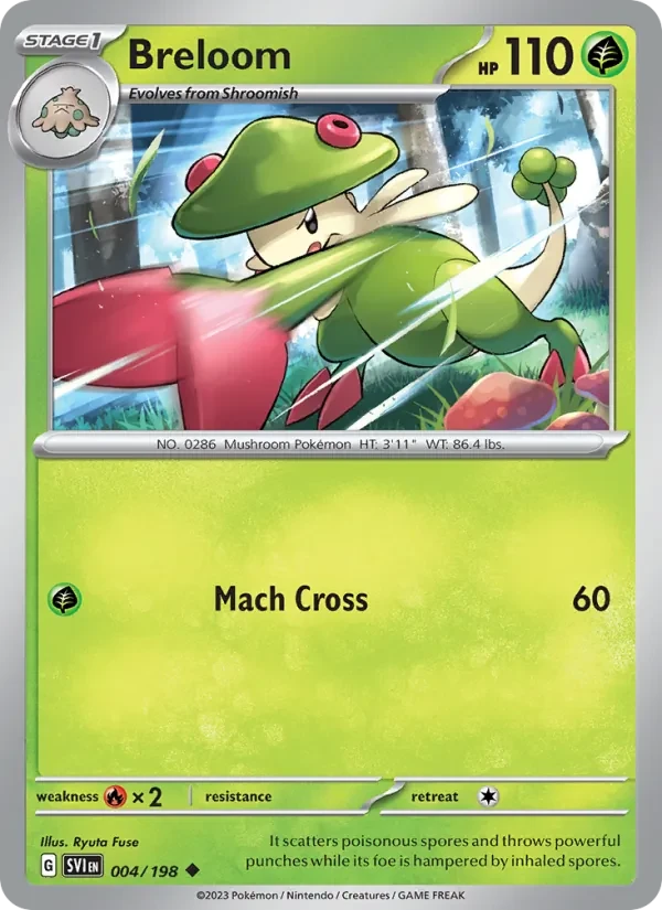 Breloom 004/198 Scarlet & Violet Pokémon card