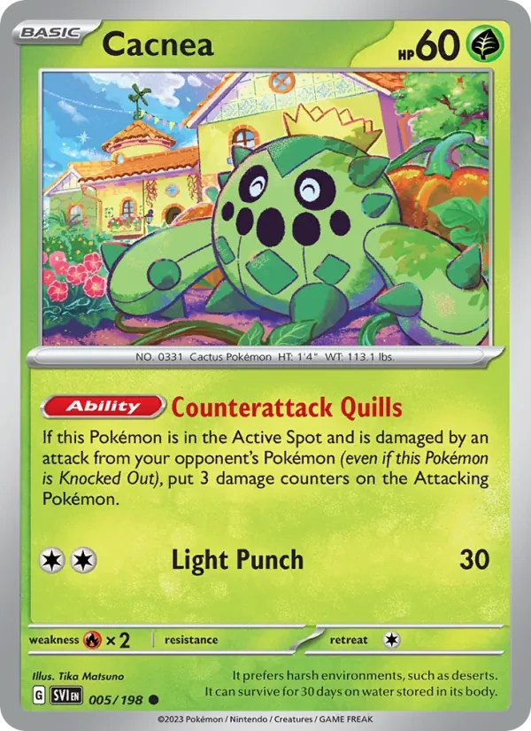Cacnea 005/198 Scarlet & Violet Pokémon card