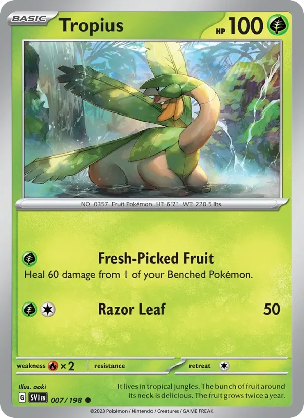 Tropius 007/198 Scarlet & Violet Pokémon card