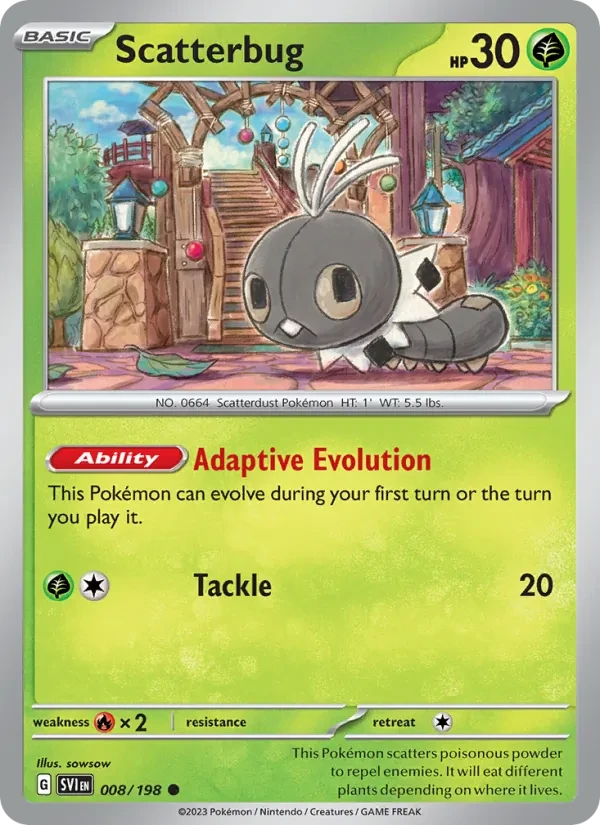 Scatterbug 008/198 Scarlet & Violet Pokémon card