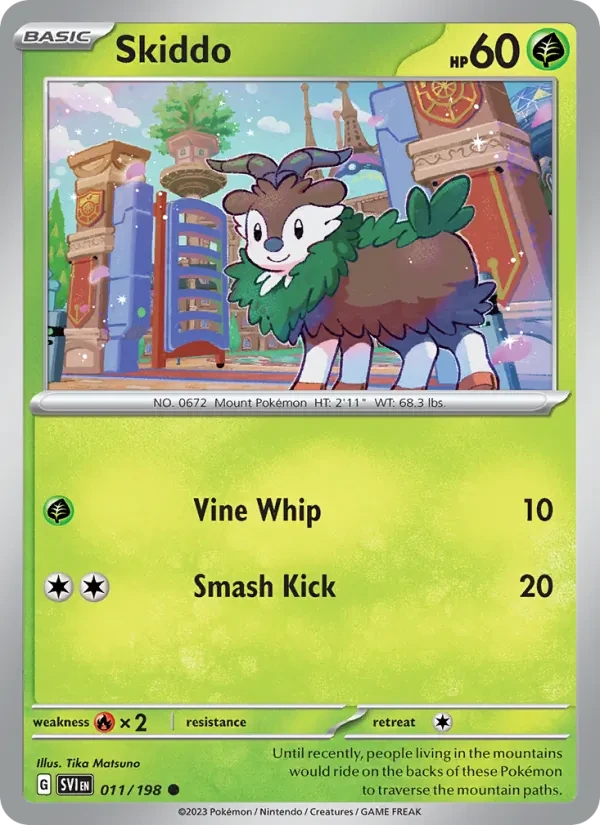 Skiddo 011/198 Scarlet & Violet Pokémon Karte