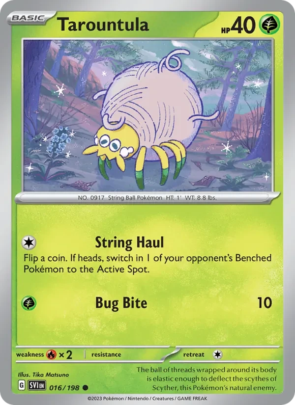 Tarountula 016/198 Scarlet & Violet Pokémon card