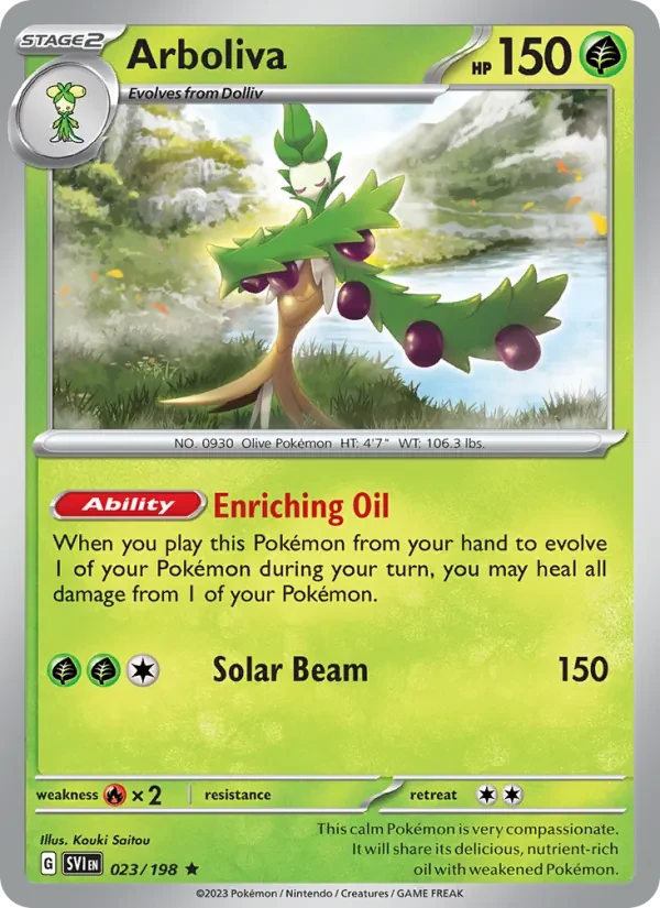 Arboliva 023/198 Scarlet & Violet Pokémon card