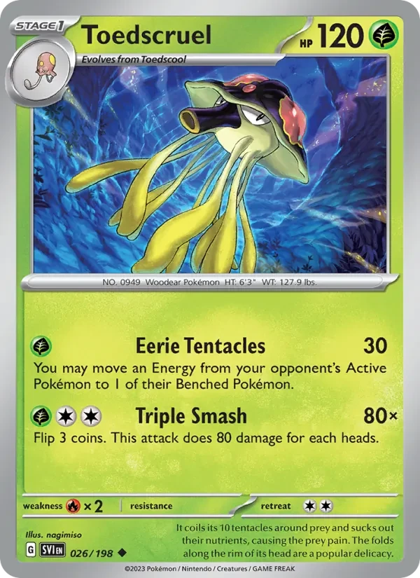 Toedscruel 026/198 Scarlet & Violet Pokémon Karte