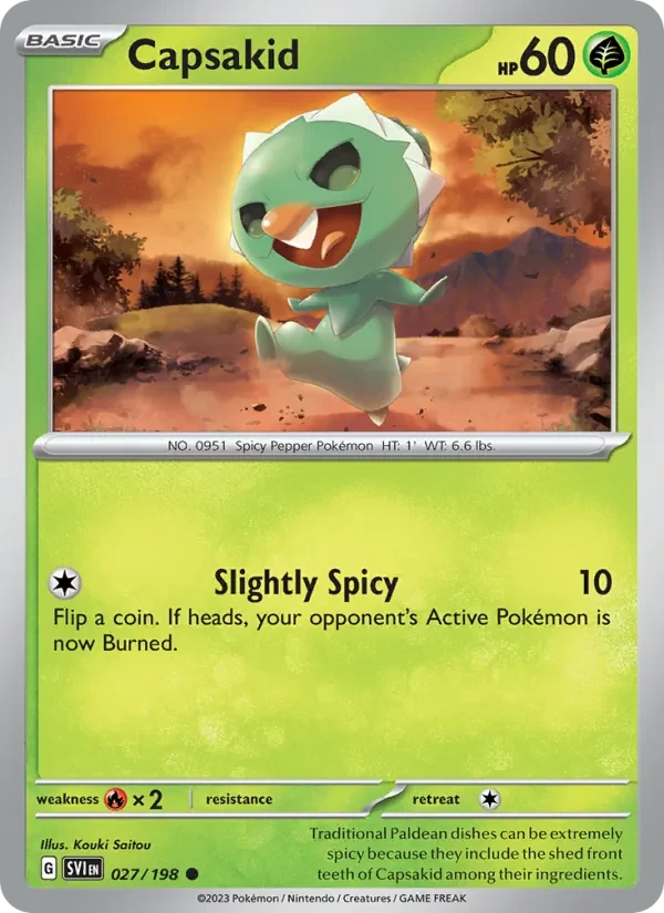 Capsakid 027/198 Scarlet & Violet Pokémon card