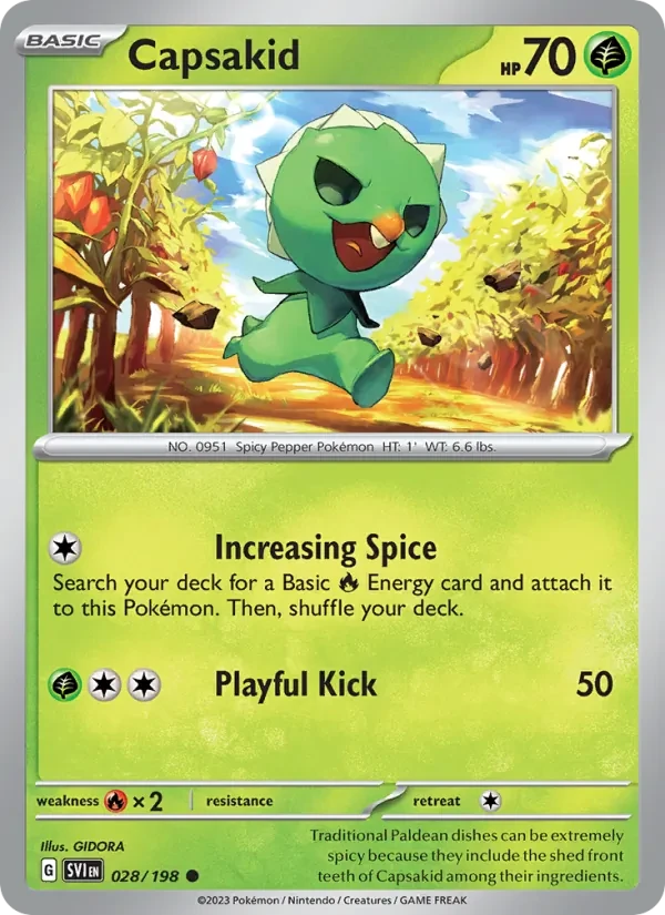 Capsakid 028/198 Scarlet & Violet Pokémon card