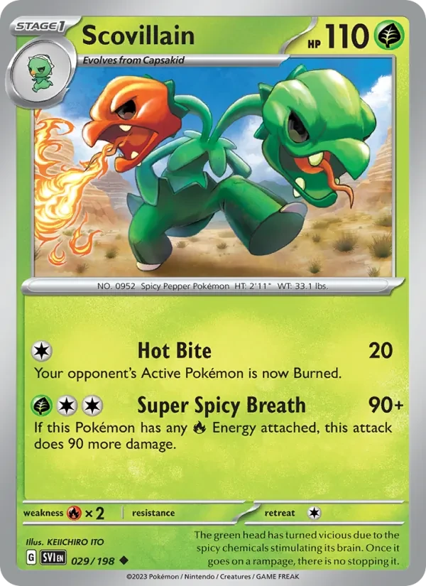 Scovillain 029/198 Scarlet & Violet Pokémon card