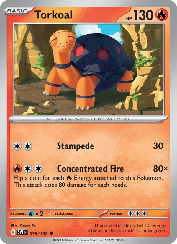 Torkoal 035/198 Scarlet & Violet Pokémon card