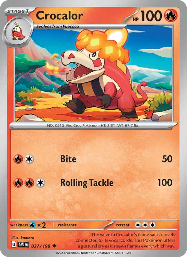 Crocalor 037/198 Scarlet & Violet Pokémon card