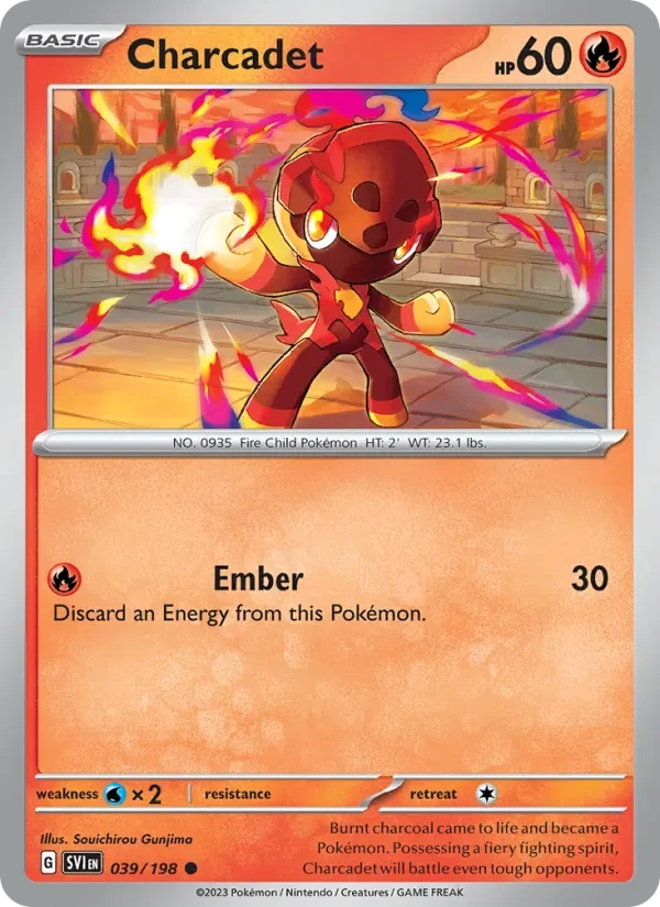 Charcadet 039/198 Scarlet & Violet Pokémon card