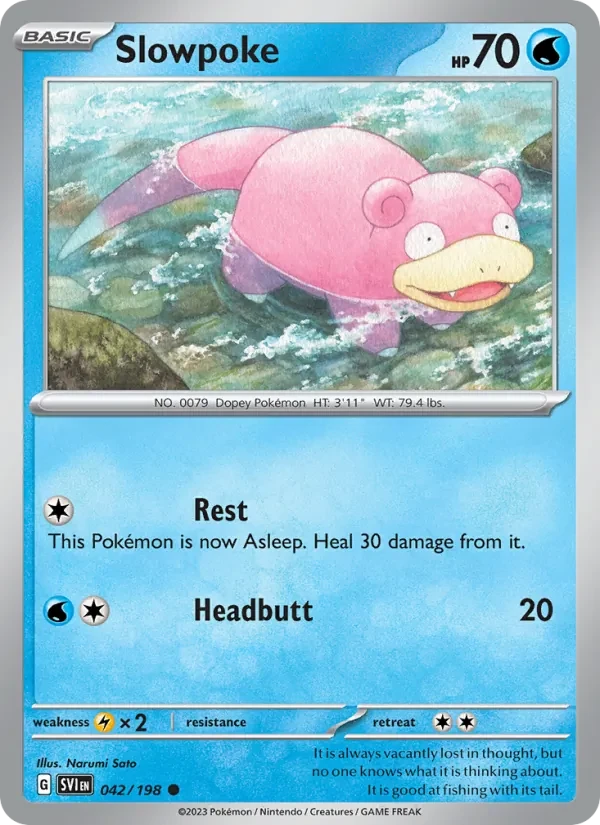 Slowpoke 042/198 Scarlet & Violet Pokémon card