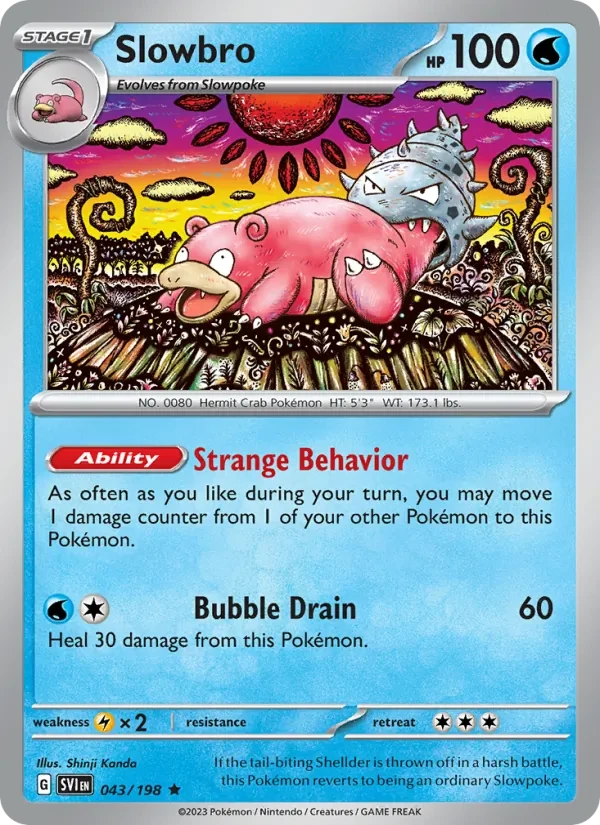Slowbro 043/198 Scarlet & Violet Pokémon card