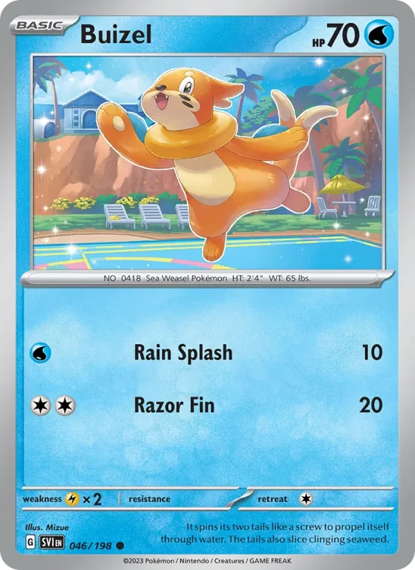 Buizel 046/198 Scarlet & Violet Pokémon card