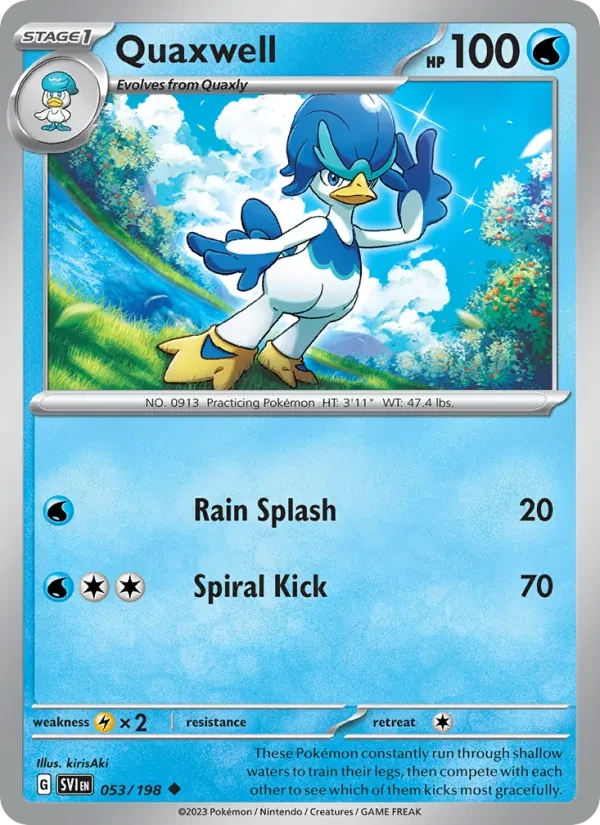 Quaxwell 053/198 Scarlet & Violet Pokémon card