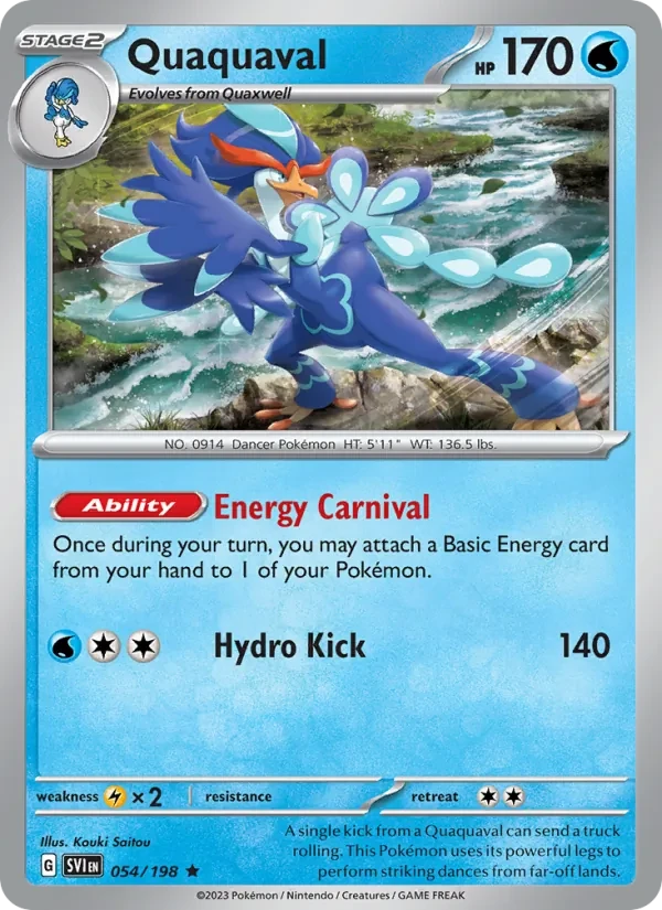 Quaquaval 054/198 Scarlet & Violet Pokémon card