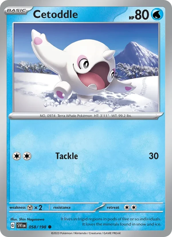 Cetoddle 058/198 Scarlet & Violet Pokémon card