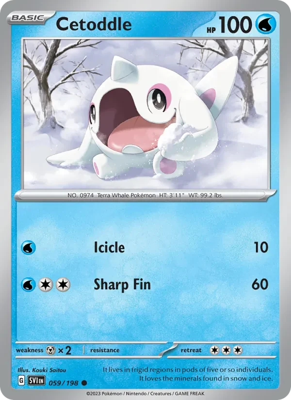 Cetoddle 059/198 Scarlet & Violet Pokémon card