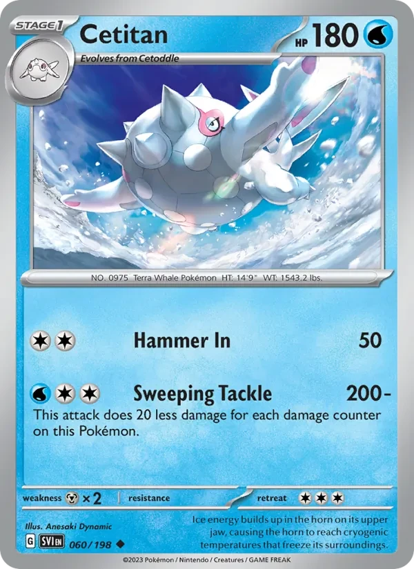 Cetitan 060/198 Scarlet & Violet Pokémon card