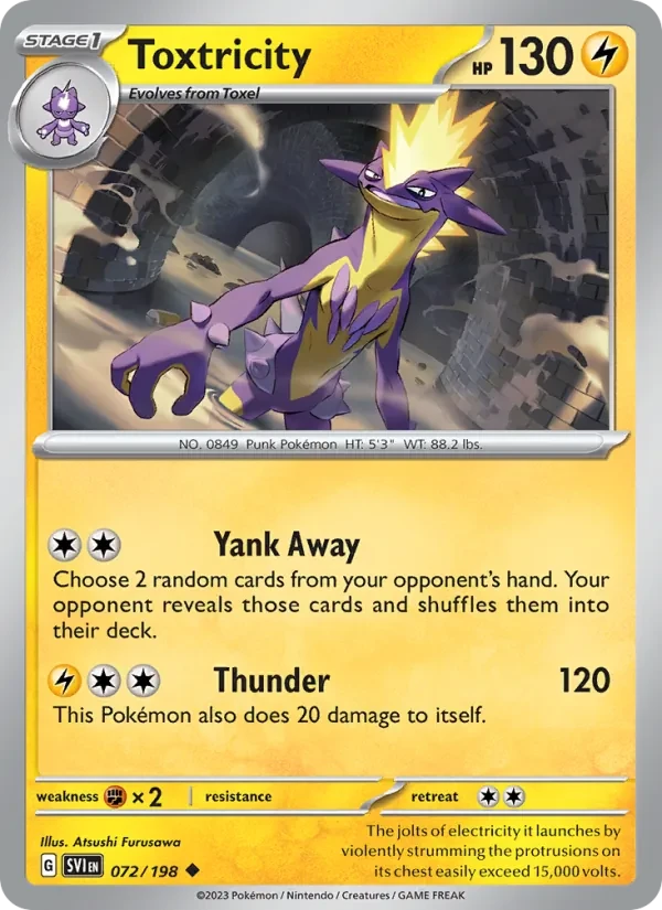 Toxtricity 072/198 Scarlet & Violet Pokémon card