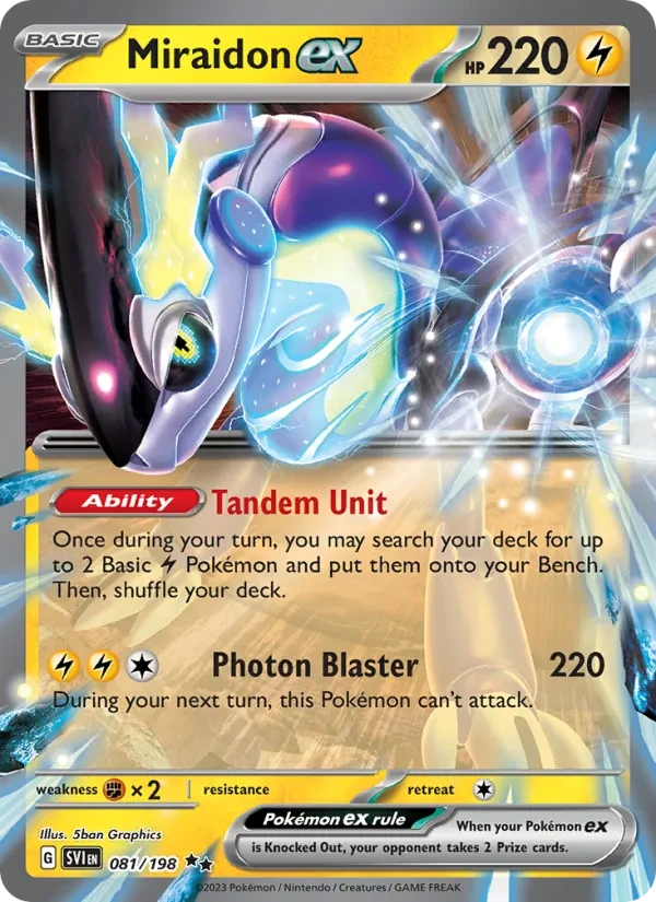Miraidon ex 081/198 Scarlet & Violet Pokémon card