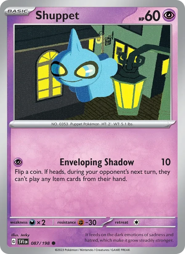 Shuppet 087/198 Scarlet & Violet Pokémon card