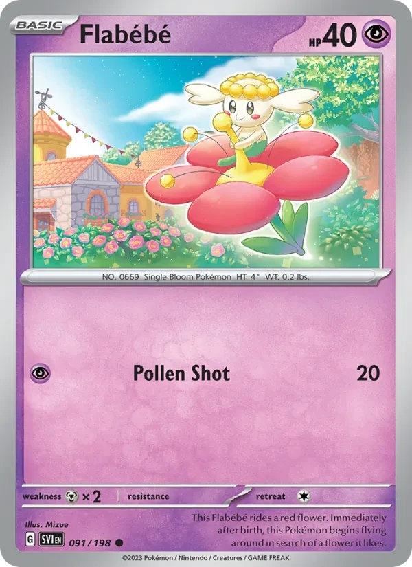 Flabébé 091/198 Scarlet & Violet Pokémon card