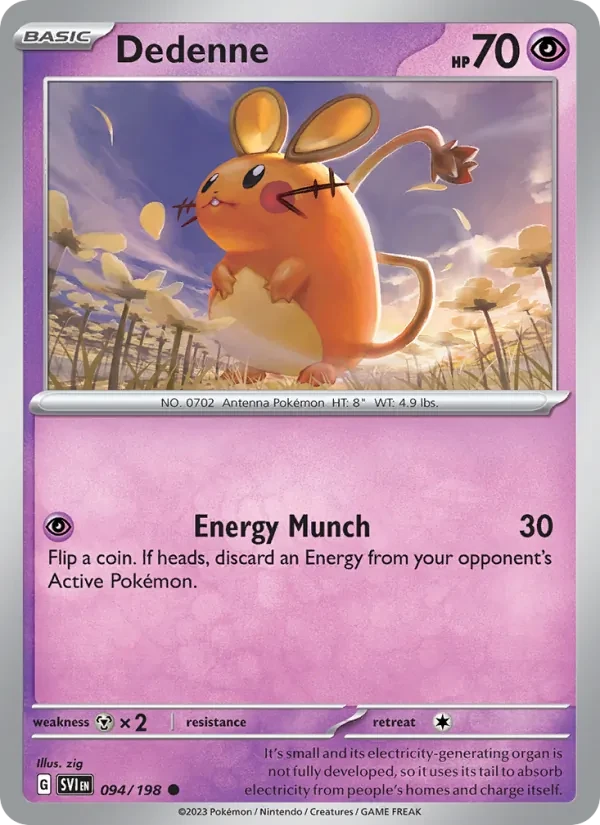 Dedenne 094/198 Scarlet & Violet Pokémon card