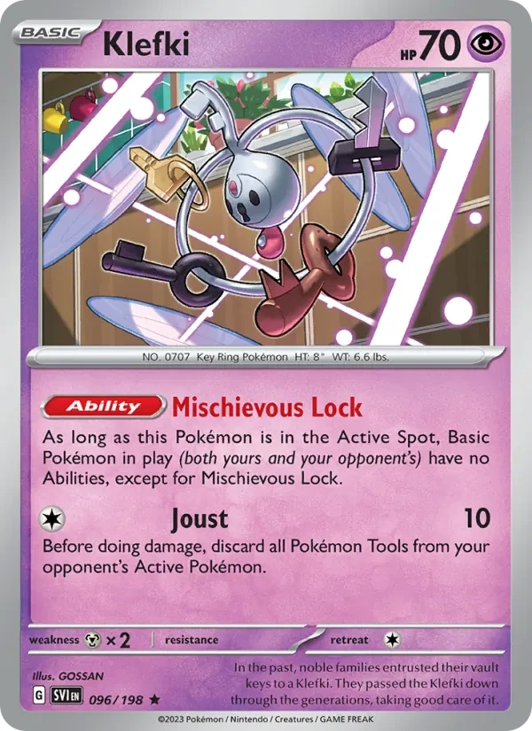 Klefki 096/198 Scarlet & Violet Pokémon card