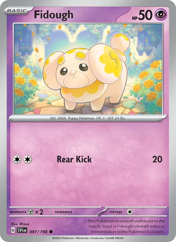 Fidough 097/198 Scarlet & Violet Pokémon card