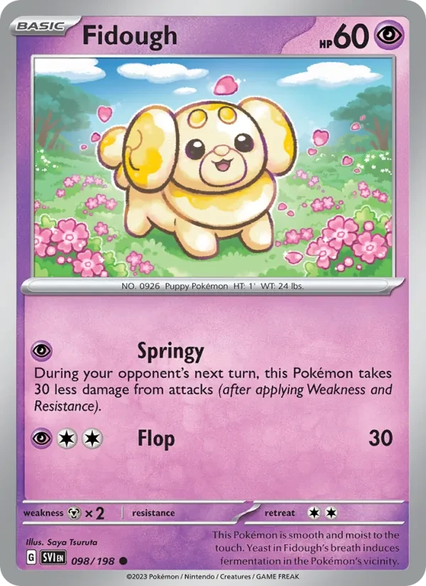 Fidough 098/198 Scarlet & Violet Pokémon card