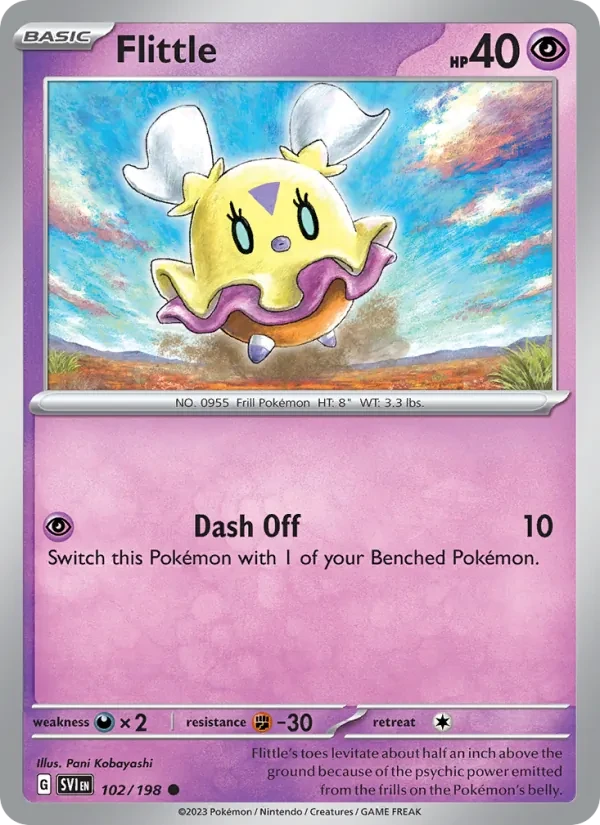 Flittle 102/198 Scarlet & Violet Pokémon card