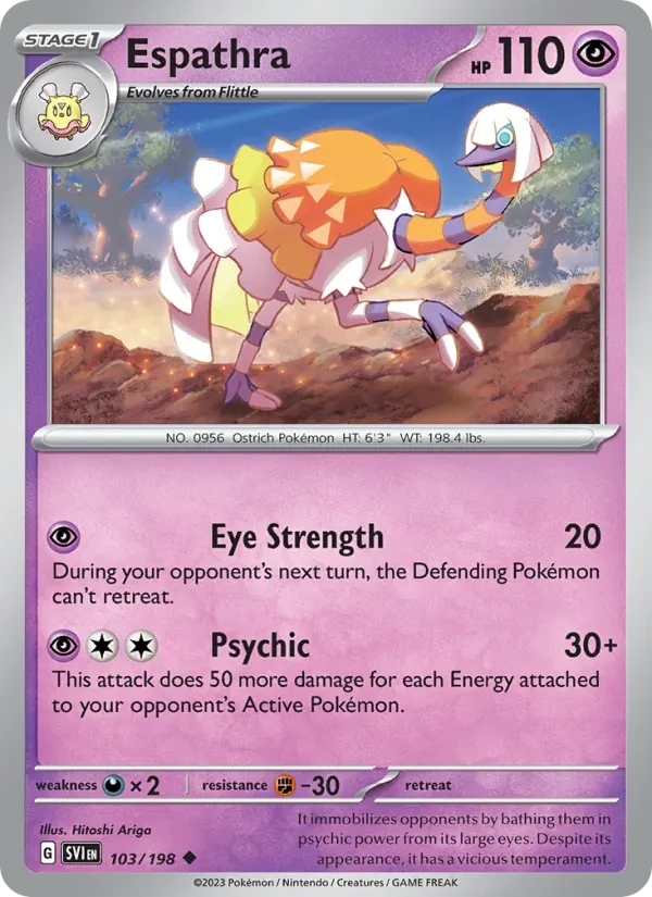 Espathra 103/198 Scarlet & Violet Pokémon card