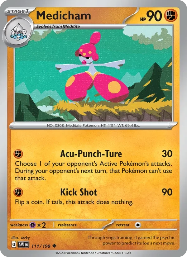Medicham 111/198 Scarlet & Violet Pokémon card