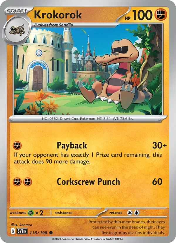 Krokorok 116/198 Scarlet & Violet Pokémon card