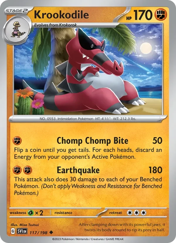 Krookodile 117/198 Scarlet & Violet Pokémon card