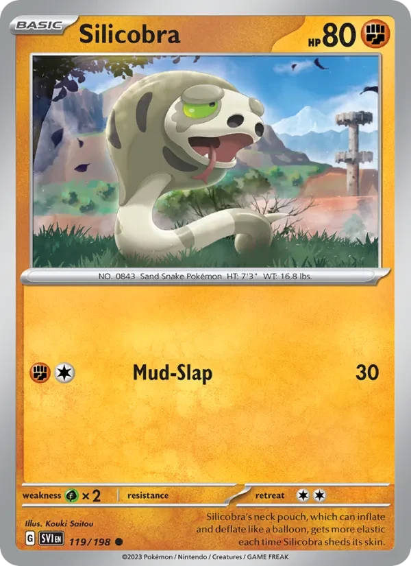 Silicobra 119/198 Scarlet & Violet Pokémon card