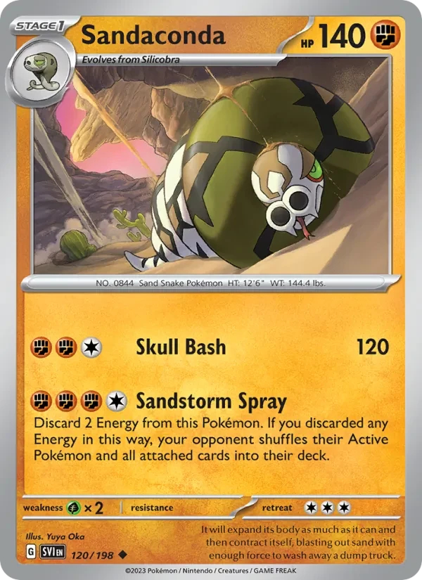Carte Pokémon Sandaconda 120/198 Scarlet & Violet