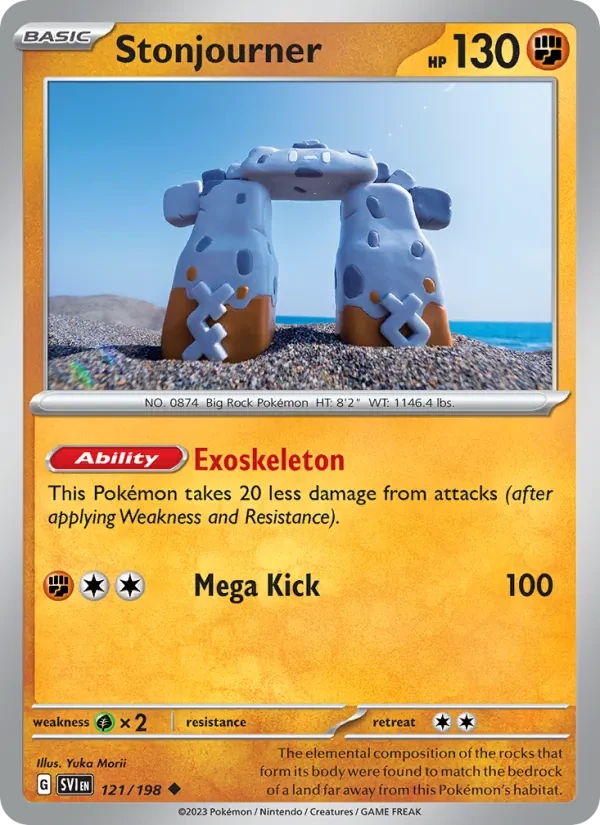 Stonjourner 121/198 Scarlet & Violet Pokémon card