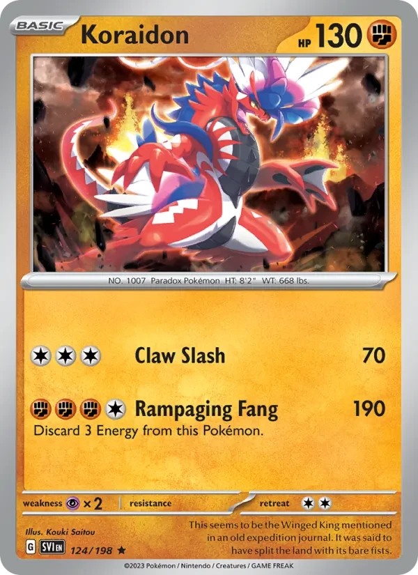 Koraidon 124/198 Scarlet & Violet Pokémon card