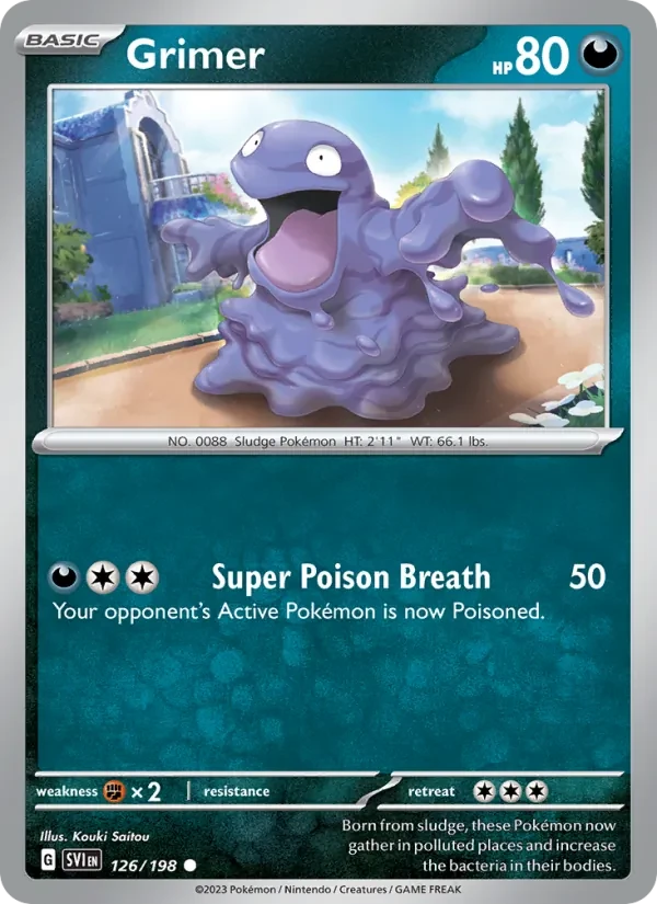 Grimer 126/198 Scarlet & Violet Pokémon card