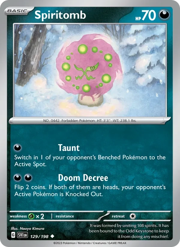 Spiritomb 129/198 Scarlet & Violet Pokémon Karte