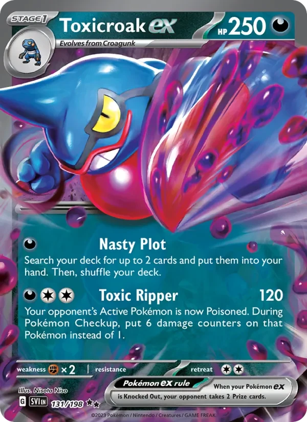 Toxicroak ex 131/198 Scarlet & Violet Pokémon card