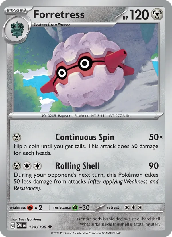 Forretress 139/198 Scarlet & Violet Pokémon card