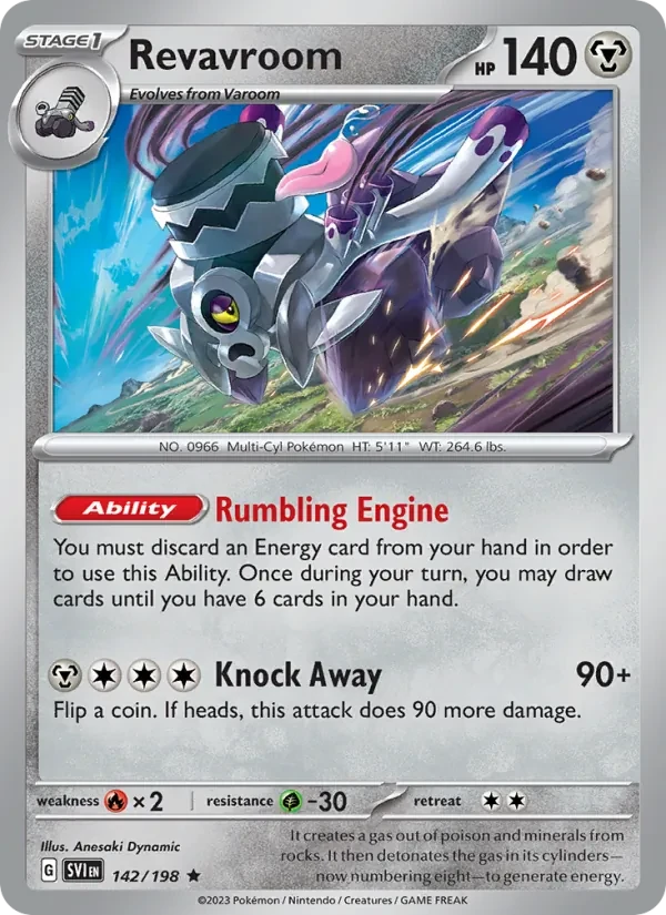 Revavroom 142/198 Scarlet & Violet Pokémon card