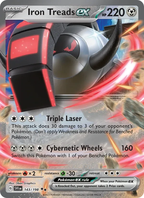 Iron Treads ex 143/198 Scarlet & Violet Pokémon card