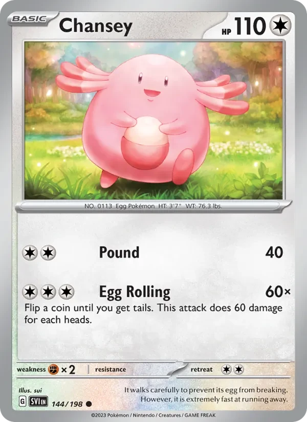 Chansey 144/198 Scarlet & Violet Pokémon card